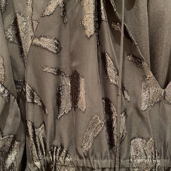 H&M Black Foil Print Maternity Party Dress- Never worn! - Picture 5 of 7